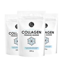 3 x Рибен колаген на прах - 200г – DIET FOOD, хидролизиран морски колаген, грижа за кожа, коса, нокти, кости и стави