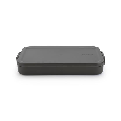 Кутия за обяд Brabantia Make&Take 1.1L, Dark Grey, плоска