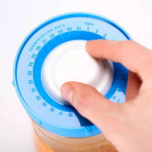 Съд за ферментиране на зеленчуци - жълт - 900 мл - Kefirko с иновативен капак за контрол на дните на ферментация.