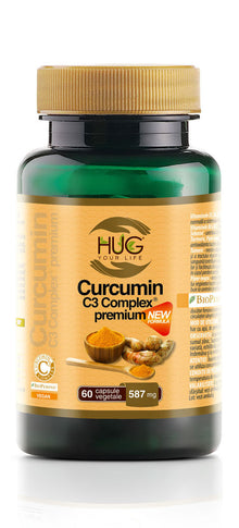 Куркумин С3 комплекс Премиум - 60капс.х587мг - HUG YOUR LIFE, противовъзпалителна и антиоксидантна хранителна добавка