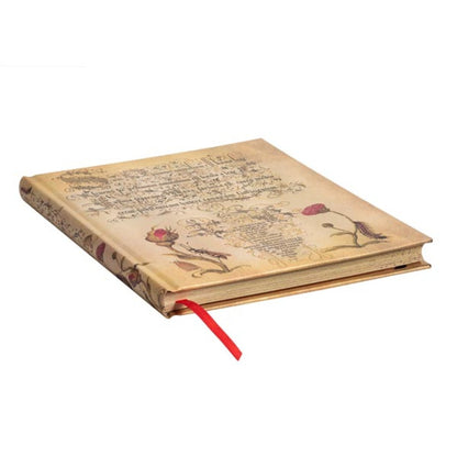 Бележник Paperblanks FLEMISH ROSE 180x230mm, твърди корици, 144 стр./редове