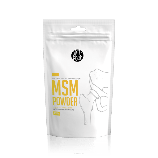 МСМ (MSM - метилсулфонилметан) на прах 400г - DIET FOOD, органична сяра, добавка за активни хора, антиоксиданти, синтез на колаген