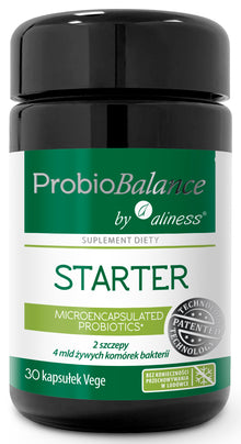 СИНБИОТИК СТАРТЕР - 4 млрд. x 30 веге капсули - ProbioBalance без лактоза, соя, глутен, ГМО, чревно здраве, пробиотици