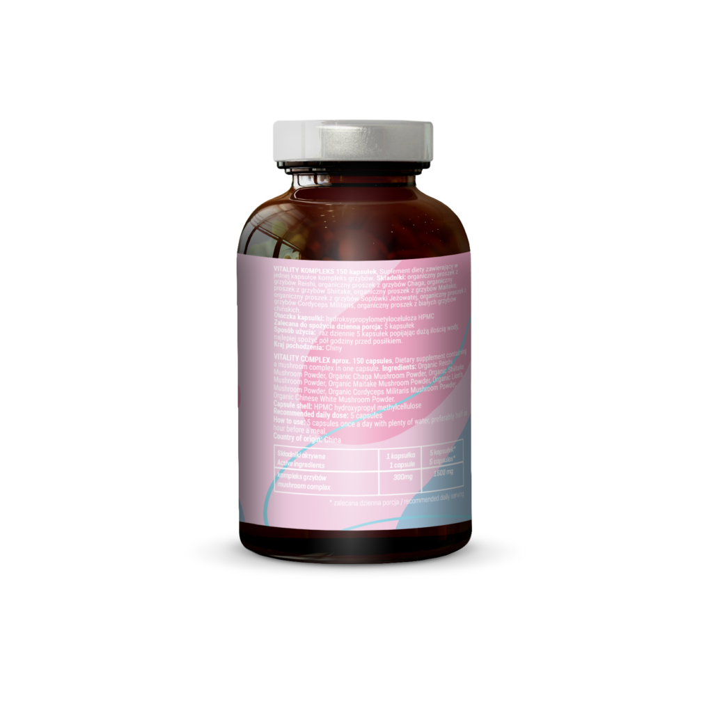 Био Комплекс 7 ВИТАЛНИ ГЪБИ 150 капсули – Хранителна добавка DFS, био органични гъби, имунитет, здраве, хранителни добавки