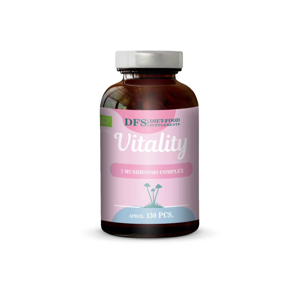 Био Комплекс 7 ВИТАЛНИ ГЪБИ 150 капсули – Хранителна добавка DFS, органични гъби, хранителна добавка, комплекс от гъби, капсули
