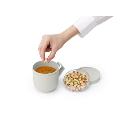 Чаша с капак Brabantia Make&Take 600ml, Light Grey
