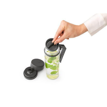 Еко бутилка с цедка Make&Take 500ml, Dark Grey