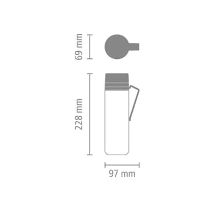 Еко бутилка с цедка Make&Take 500ml, Dark Grey
