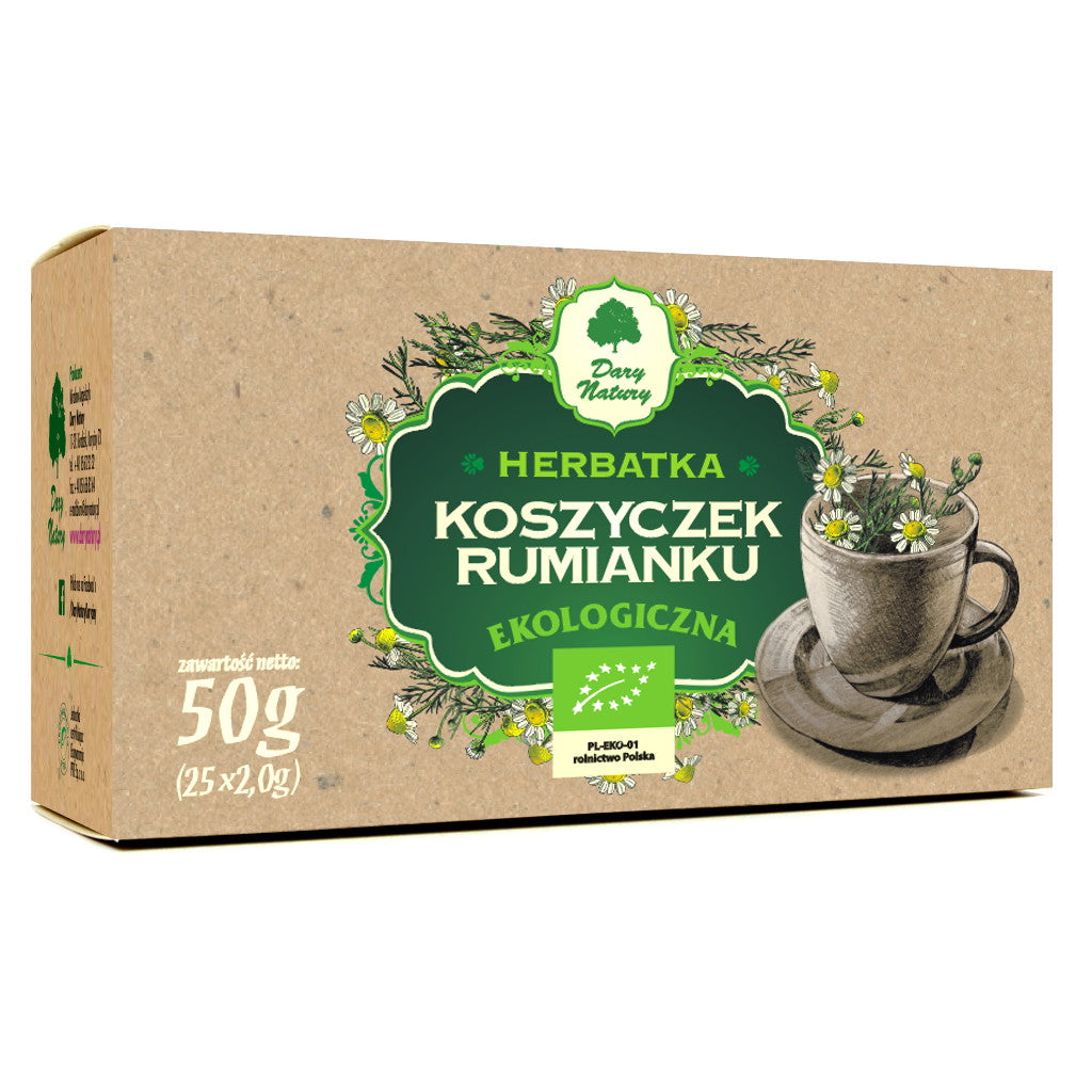 Био чай от лайка-цвят (25 x 2 g) 50 g - Dary Natury, органичен чай, противовъзпалително действие, дихателни пътища, храносмилане