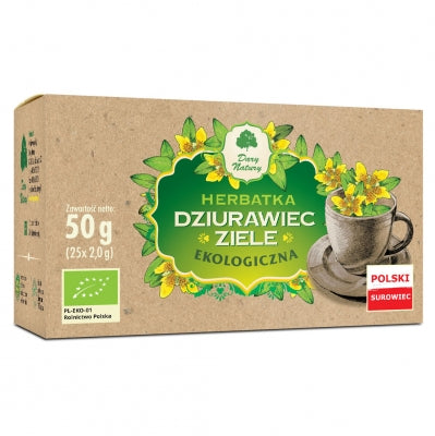 Био чай от жълт кантарион (25 x 2 g) 50 g - Dary Natury, органичен чай, противовъзпалително, естествени съставки, източник на здраве