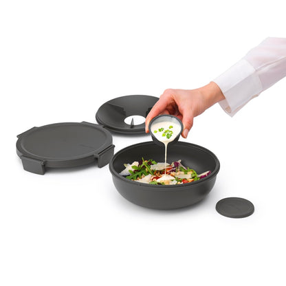 Купа за салата Brabantia Make&Take 1.3l, Dark Grey