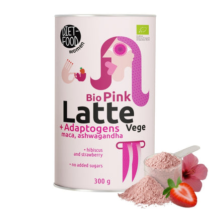 Био розово лате с мака и ашваганда - 300 г -  DIET FOOD