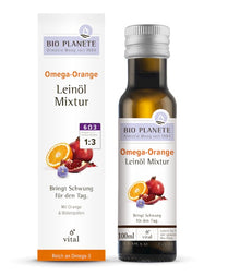 Био Омега Микс OMEGA+ORANGE: Ленено масло + Портокал + Ацерола + Пчелен прашец + Манго 100 мл - BIO PLANETE