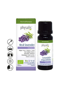 Био етерично масло от Лавандула 10мл - Physalis, релаксация, успокояващ аромат, грижа за кожата, естествен инсектицид, сладък и цветен аромат.