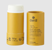 Органичен слънцезащитен стик SPF30 50 г - Avril